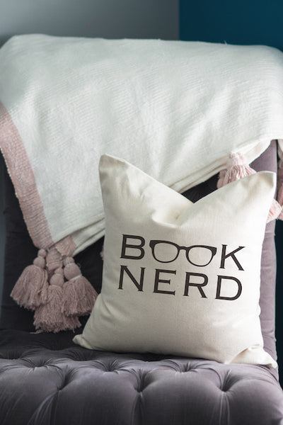 Book Nerd // Throw Pillow - Twelve9 Printing