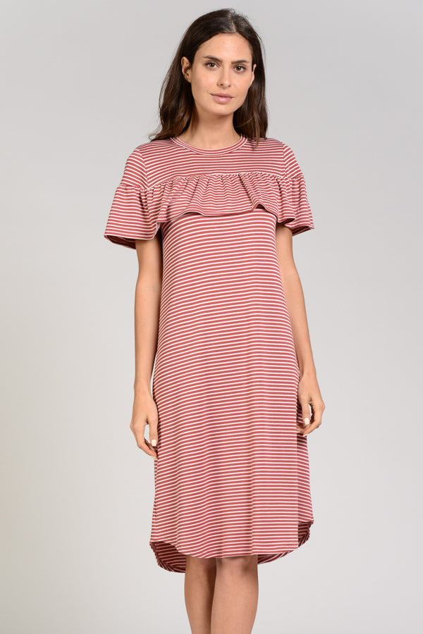 The Lucy Striped Midi Dress - Twelve9 Printing