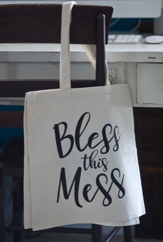 Bless this Mess // Canvas Tote - Twelve9 Printing