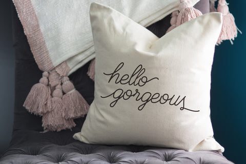 Hello Gorgeous // Throw Pillow - Twelve9 Printing