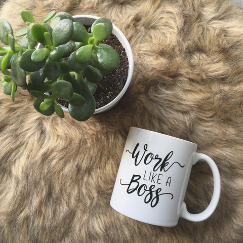 Work Like A Boss // Coffee Mug - Twelve9 Printing