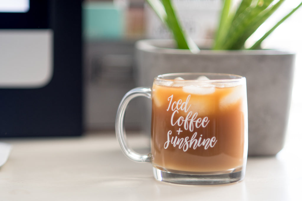 Iced Coffee and Sunshine 16oz Glass Can Cup Wrap – Jayden Collections