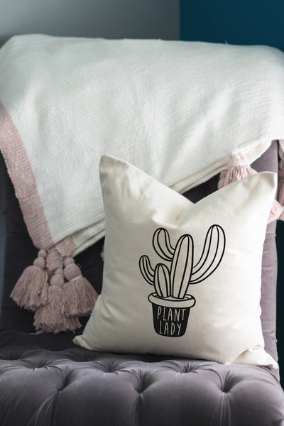 Plant Lady // Throw Pillow - Twelve9 Printing