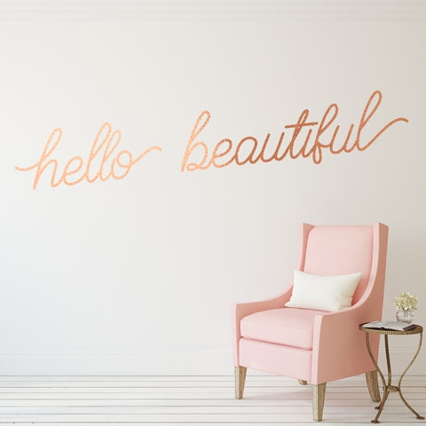 Hello Beautiful // Wall Decals - Twelve9 Printing